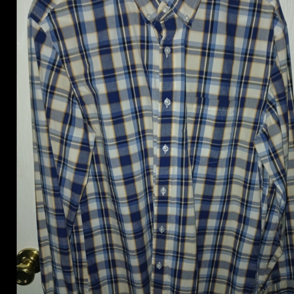 J. Crew Men's Blue Plaid Shirt